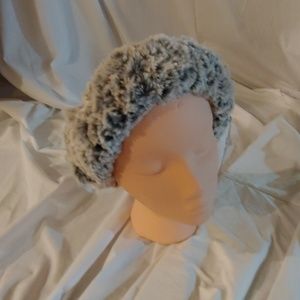 Minky fur yarn earmuff headband
